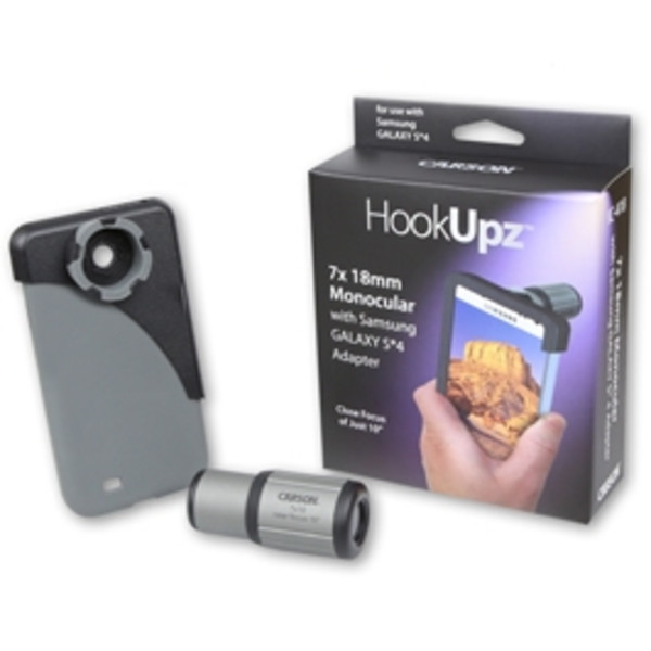 Carson Monoculair HookUpz 7x18 mono with adapter for Galaxy S4 smartphone