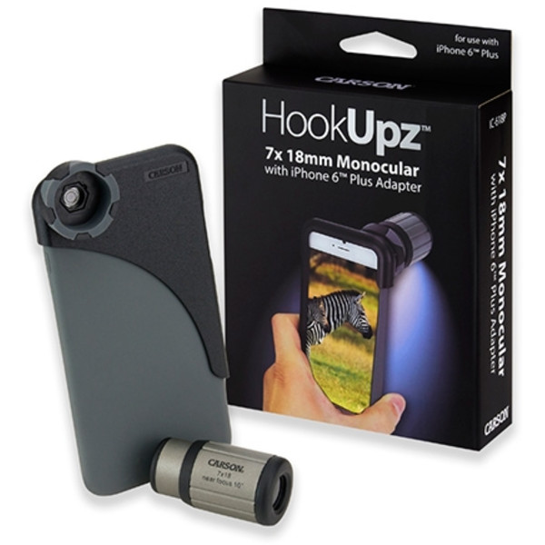 Carson Monoculair HookUpz 7x18 Mono met smartphone-adapter iPhone 6 Plus