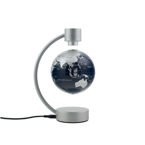 Stellanova 891091 floating globe, metallic silver