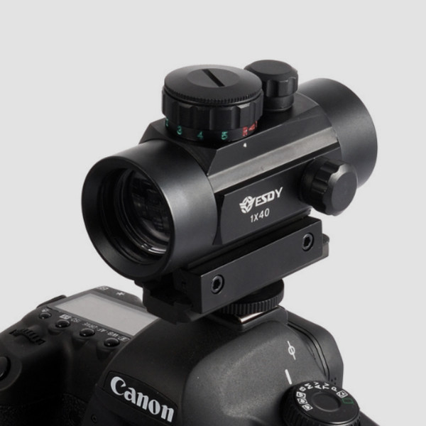 ASToptics Zoeker Red dot finder met flitsschoenadapter voor DSLR