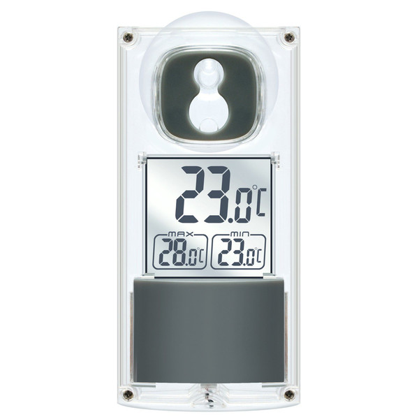 Bresser Weerstation Solar vensterthermometer, met zuignap