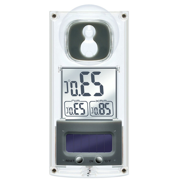 Bresser Weerstation Solar vensterthermometer, met zuignap
