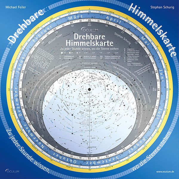 Oculum Verlag Draaibare sterrenkaart (Duits)