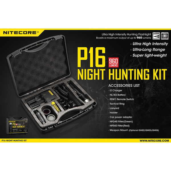 Nitecore Zaklamp P16 jachtset