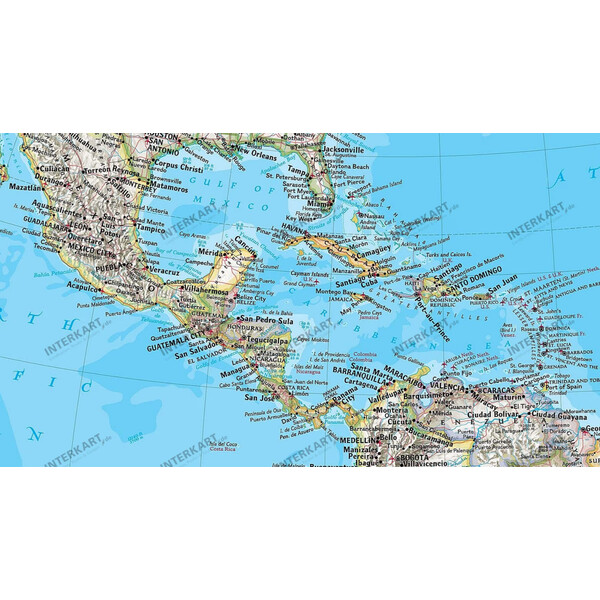 National Geographic Continentkaart continent map North and South America political (laminated)