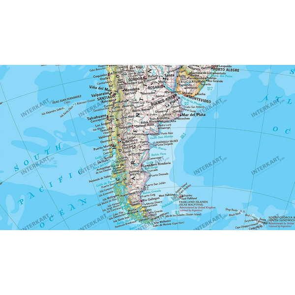 National Geographic Continentkaart continent map North and South America political (laminated)