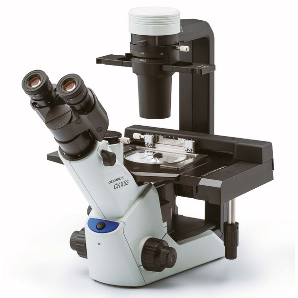 Evident Olympus Omgekeerde microscoop Olympus CKX53 mit Tischtrieb, trino, infinity, plan achro, LED, ohne Objektive!