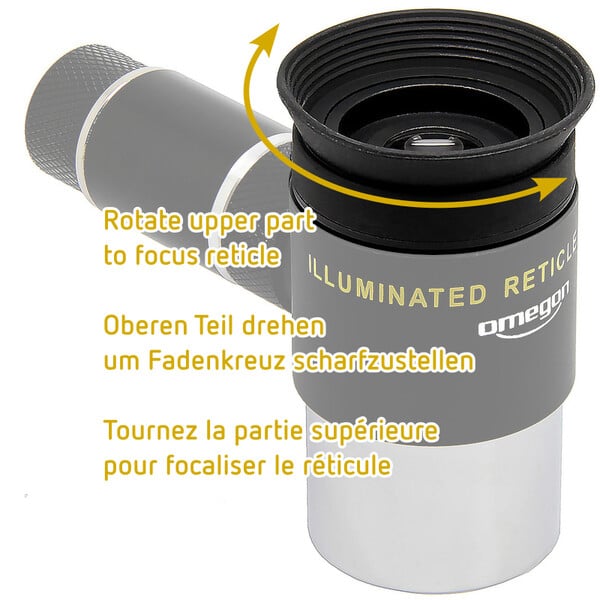 Omegon Kruisdraad oculairs Dradenkruisoculair, 12mm, verlicht