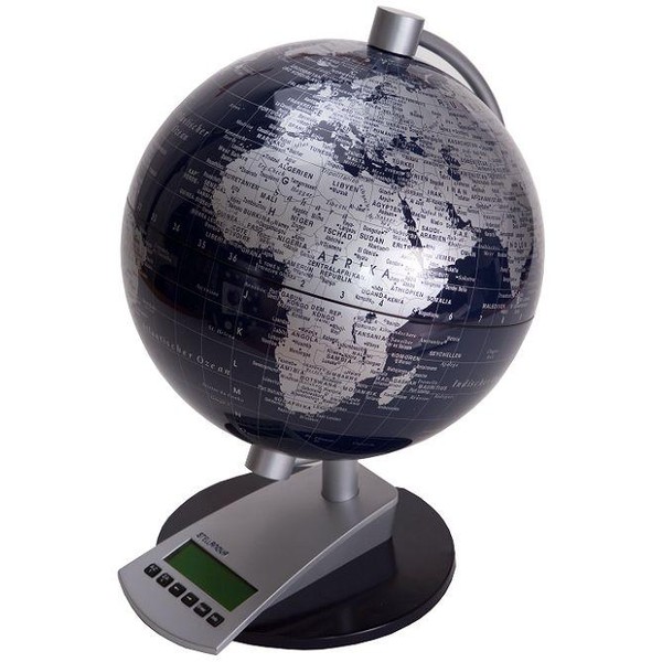Stellanova Welt-Zeit globe, zwart (Duits) 20cm