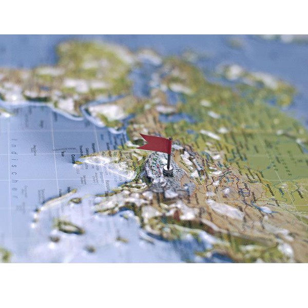 Kober-Kümmerly+Frey 3D magnetische wereldkaart, schaal 1:73 000 000