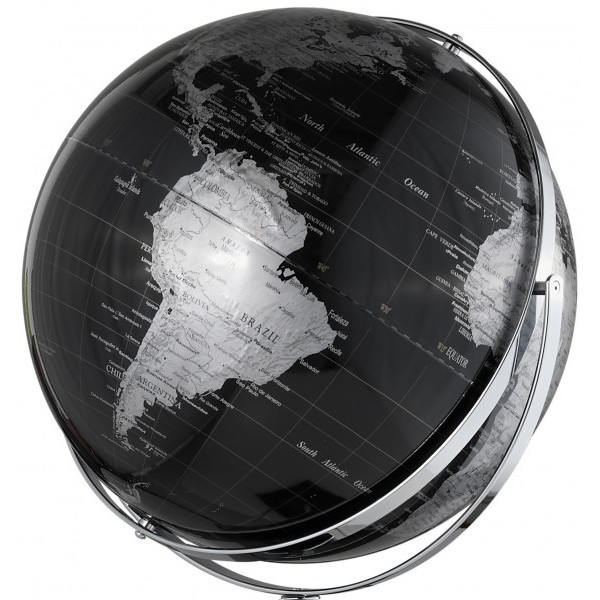 TROIKA Staande globe Worldtrophy Black 43cm