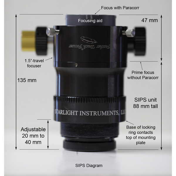 Starlight Instruments Focuser Feather Touch FTF2015BCR LW, met Paracorr System (SIPS) comacorrector