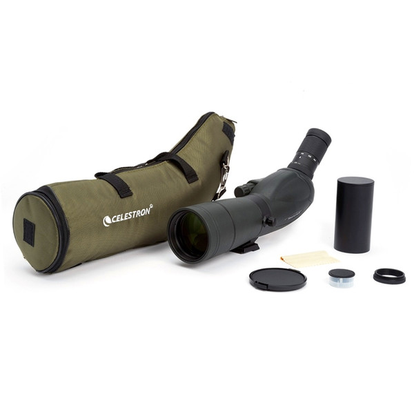 Celestron TrailSeeker gehoekte spotting scope, 16-48x65