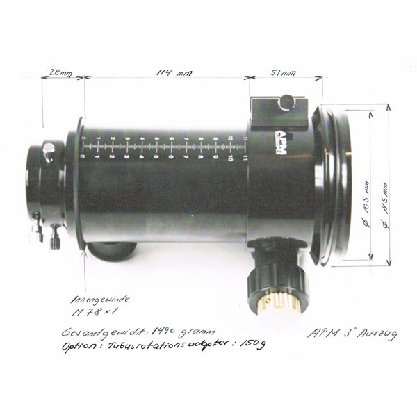 APM Focuser tandwieloverbrenging, 3"