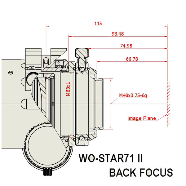 William Optics Apochromatische refractor AP 71/350 WO-Star 71 Gold OTA