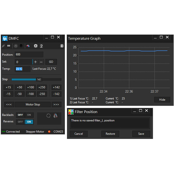 PegasusAstro Bediening, voor focusmotor DMFC