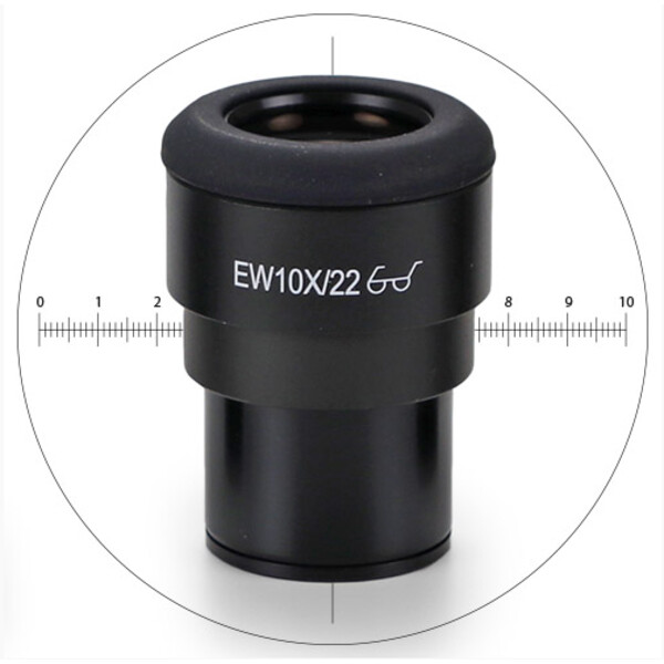 Euromex Oculair meten IS.6210-CM, WF 10x / 22,10/100 microm., crosshair, Ø 30mm (iScope)