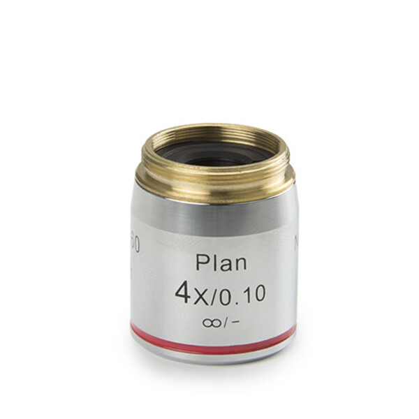 Euromex objectief DX.7204, 4x/0.10 Pli, plan, oneindig, w.d. 30 mm (Delphi-X)