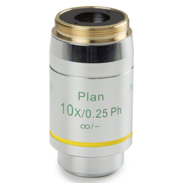 Euromex objectief DX.7710, 10x/0.25 PLPHi, plan, fase, oneindig (Delphi-X)