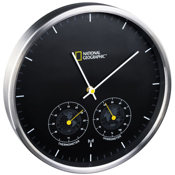 National Geographic Uur Wandklok, met thermometer en hygrometer