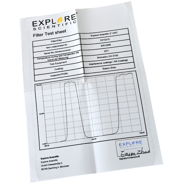 Explore Scientific Filters UHC-filter, 2"