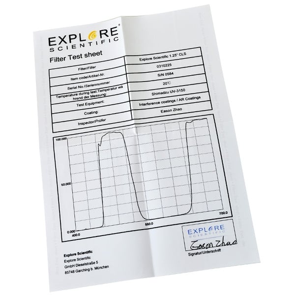 Explore Scientific Filters CLS-filter 1,25"