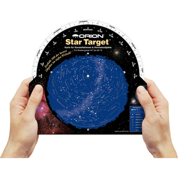 Orion Sterrenkaart Drehbare Sternkarte Star Target für 40°-60° nord