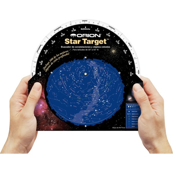 Orion Sterrenkaart Star Target para latitudes de 30° a 50° N