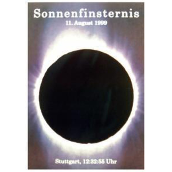 Poster Zonsverduistering Stuttgart 11 augustus 1999