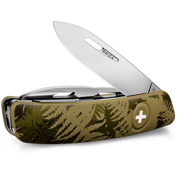 SWIZA Messen Zwitsers zakmes C03, SILVA Camo Farn kaki