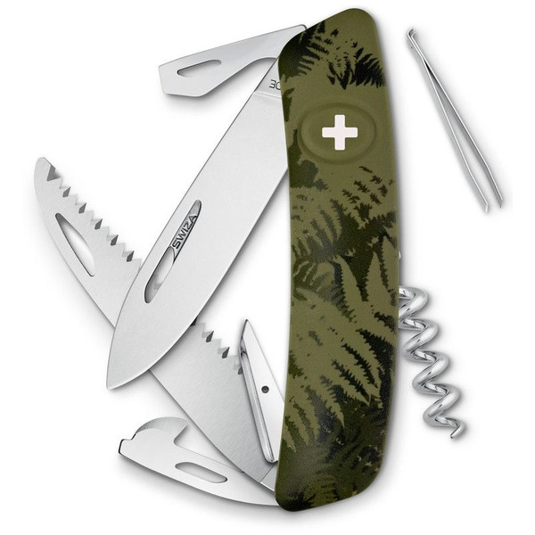 SWIZA Messen Zwitsers zakmes C05, SILVA Camo Farn kaki