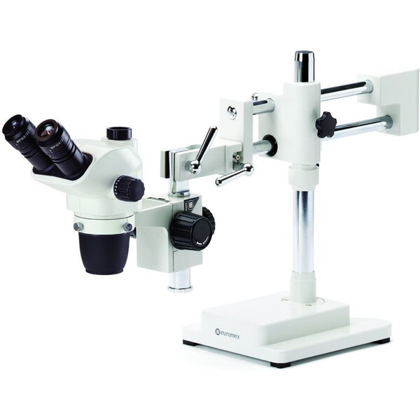 Euromex NZ.1703-B, NexiusZoom EVO, 6,5x tot 55x, dubbelarmig statief, w.o. verlichting, trino