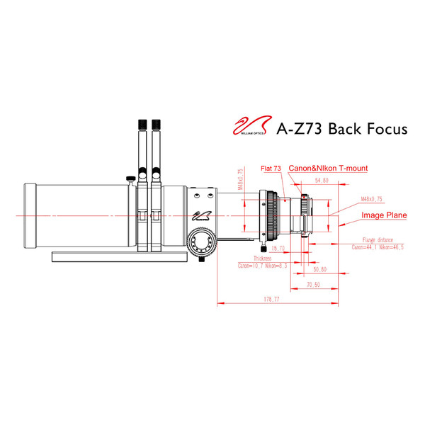 William Optics Apochromatische refractor AP 73/430 Super ZenithStar 73 Gold OTA