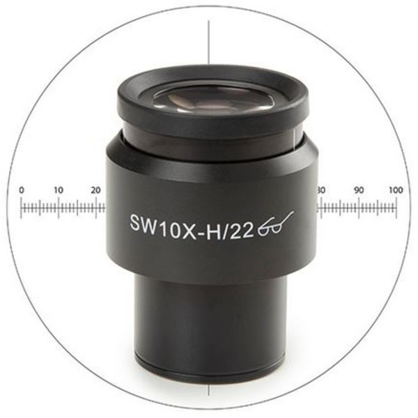 Euromex Oculair meten 10x/22mm, micrometer, dradenkruis, Ø: 30mm, DX.6210-CM (Delphi-X)