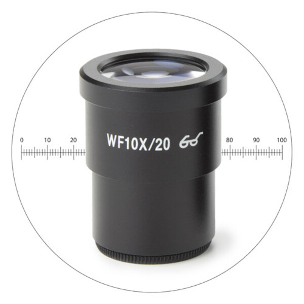 Euromex Oculair meten HWF 10x/20 mm eyepiece with micrometer , SB.6010-M (StereoBlue)