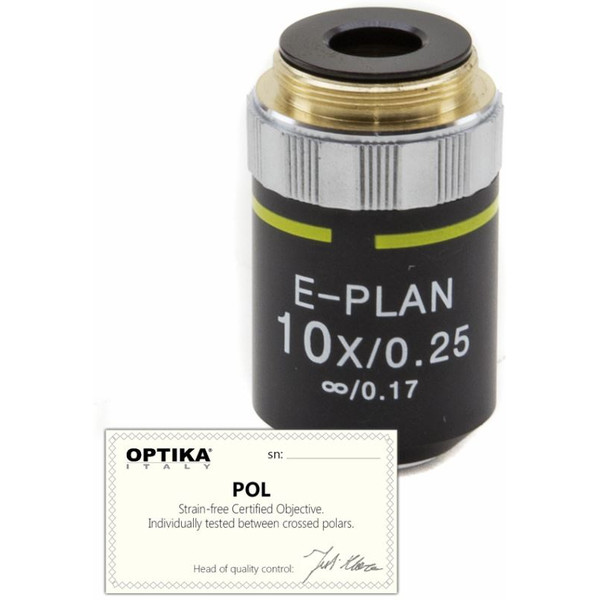 Optika Objectief 10x/0,25, infinity, N-plan, POL, ( B-383POL), M-145P
