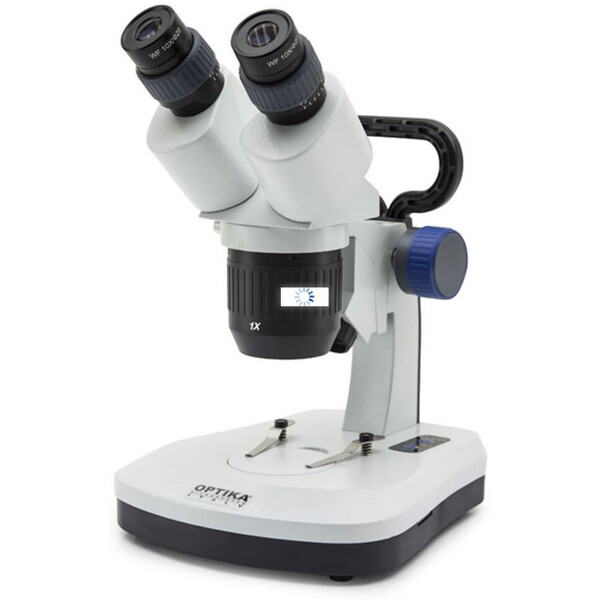 Optika Stereo microscoop 10x, 30x, kolomstatief, draaibare kop, SFX-52