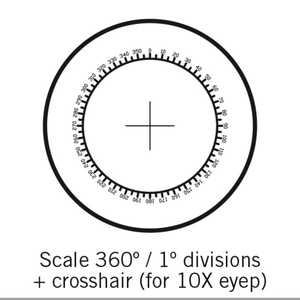 Motic Micrometerplaat Streepplaat, 360°/1°, Ø: 25mm, alleen voor 10X (SMZ-161)
