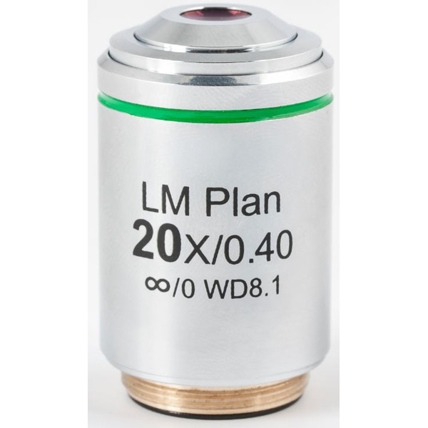 Motic Objectief LM PL, CCIS, LM, plan, achro, 20x/0.4, w.d 8.1mm (AE2000 MET)