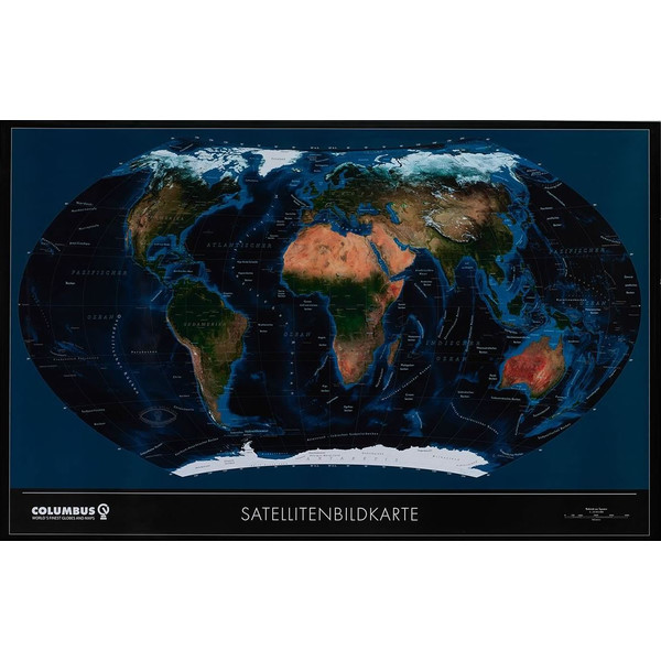 Columbus Wereldkaart satelliet, compatibel met Object Identifier (medium)