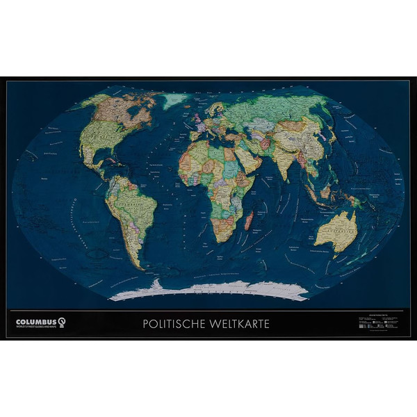 Columbus Wereldkaart satelliet, compatibel met Object Identifier (medium)