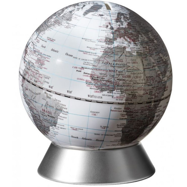 TROIKA Globe spaarvarken Orion White 14cm