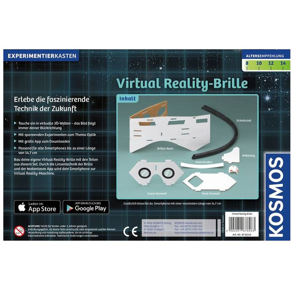 Kosmos Verlag Experimental Kit Virtual Reality Bril