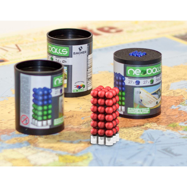 Bacher Verlag Neoballs magnetische ballenset 54 stuks rood