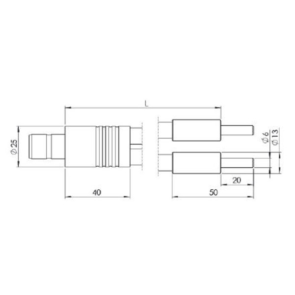 StarLight Opto-Electronics GLF2-1000-4.5, 2-armig, armlengte 1000 mm, actieve diameter 4,5 mm