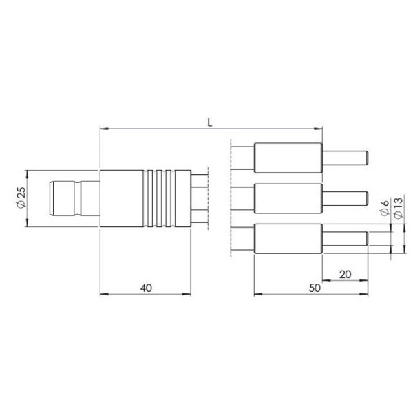 StarLight Opto-Electronics GLF3-1600-4.5, 3-armig, armlengte 1600 mm, actieve diameter 4,5 mm