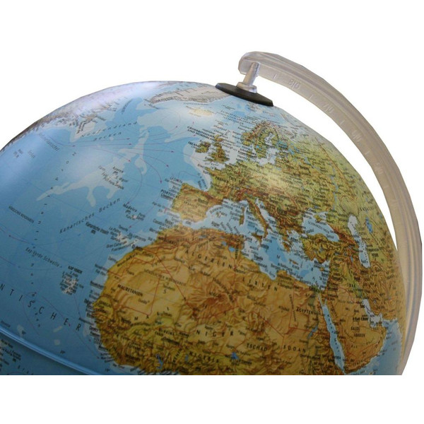 Idena Globe Verlichte wereldbol met dubbelbeeld cartografie 30cm