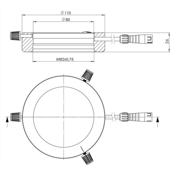 StarLight Opto-Electronics RL5-88 B, blauw (470 nm), Ø 88mm