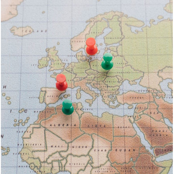 Miss Wood Wereldkaart Boskaart Aquarel Fysiek L