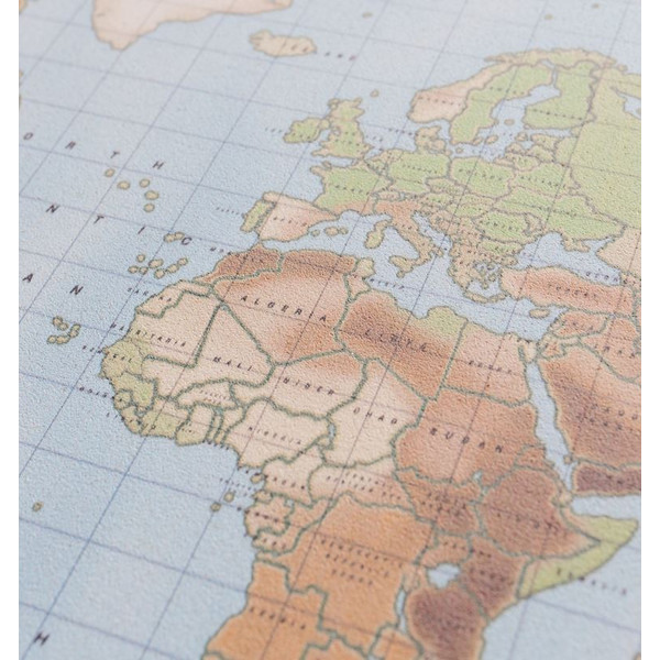 Miss Wood Wereldkaart Boskaart Aquarel Fysiek XL